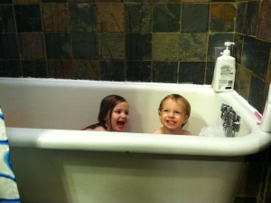 Straight into the bath for these two.